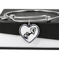 Mustang Horse Art Print Heart Pendant Bangle