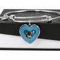 Miniature Pinscher Dog Print Heart Pendant Bangle