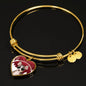 Chihuahua Print Heart Charm Bangle