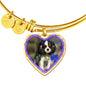 English Toy Spaniel Dog Print Heart Pendant Bangle
