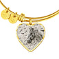 Appaloosa Horse Print Heart Pendant Luxury Bangle