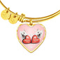 West Highland White Terrier (Westie) Print Heart Charm Bangle