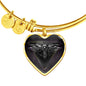 Amazing Eagle Print Heart Pendant Bangle
