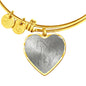Thoroughbred Horse Print Heart Pendant Luxury Bangle