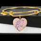 Lovely Horse Art Print Heart Pendant Bangle