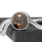 Texas Longhorn Cattle (Cow) Print Circle Steel Bracelet
