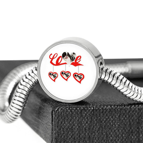 Japanese Chin Print Steel Bracelet