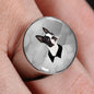 Boston Terrier Print Signet Ring