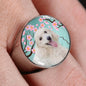 Poodle Dog Print Signet Ring