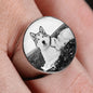 Alaskan Malamute Print Signet Ring