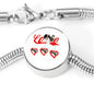 Japanese Chin Print Steel Bracelet