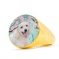 Poodle Dog Print Signet Ring