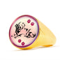 Golden Retriever Dog Print Signet Ring