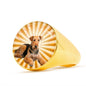 Airedale Terrier Print luxury Signet Ring