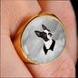 Boston Terrier Print Signet Ring