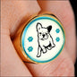 Cute French Bulldog Dog Print Signet Ring