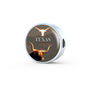 Texas Longhorn Cattle (Cow) Print Circle Steel Bracelet