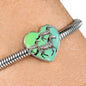 Quarter Horse Art Print Heart Charm Steel Bracelet