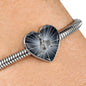 Italian Greyhound Dog Print Heart Charm Steel Bracelet