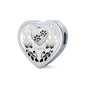 Paws Print Heart Charm Steel Bracelet
