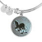 Clydesdale Horse Print Circle Pendant Luxury Bangle