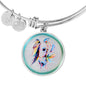 Horse Painting Print Circle Pendent Luxury Bangle