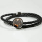 Texas Longhorn Cattle (Cow) Print Circle Leather Bracelet
