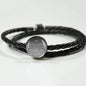Morgan Horse Print Circle Charm Leather Bracelet