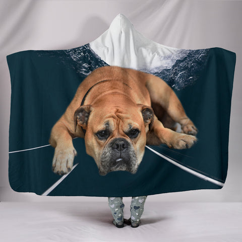 Bullmastiff Dog Print Hooded Blanket
