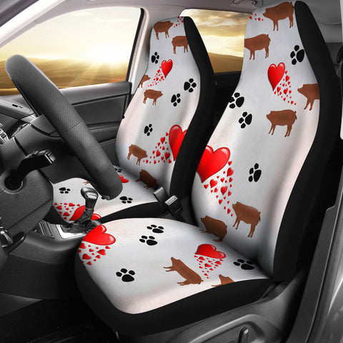 Duroc Pig Patterns Print Car Seat Covers