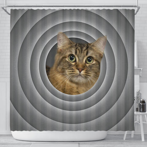 American Bobtail Cat Print Shower Curtain