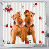 Welsh Terrier Dog Print Shower Curtain