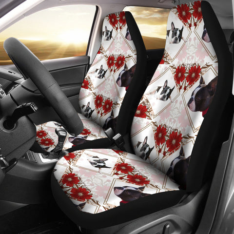 Boston Terrier Patterns Print Car Seat Covers