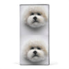 Lovely Bichon Frise Print Women's Leather Wallet