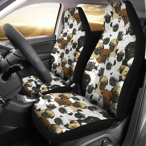Pug Patterns Print Car Seat Covers