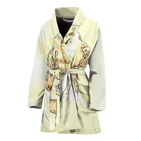 Amazing Bracco Italiano Dog Print Women's Bath Robe