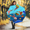 Guppy Fish Blue Print Umbrellas
