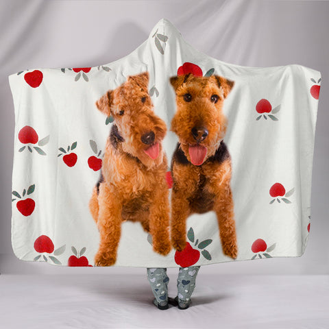 Welsh Terrier Dog Print Hooded Blanket