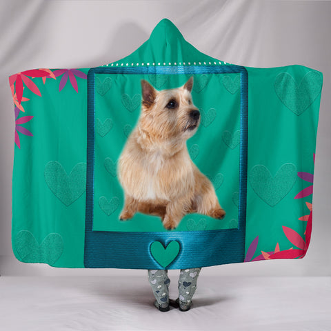 Norwich Terrier Dog Print Hooded Blanket