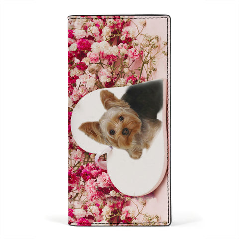 Yorkshire Terrier Print Women's Leather Wallet