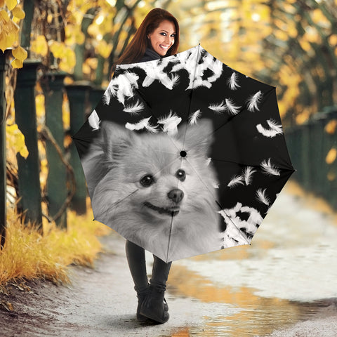 Lovely Pomeranian Print Umbrellas