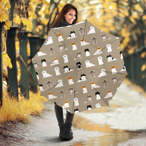 Pekingese Dog Pattern Print Umbrellas