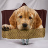 Golden Retriever Print Hooded Blanket