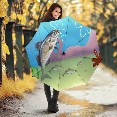 European bass Fish Print Umbrellas