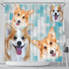 Pembroke Welsh Corgi Print Shower Curtains