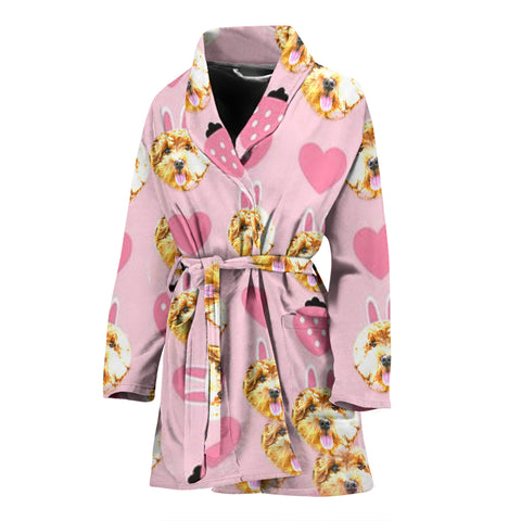 Labradoodle Dog Print Women's Bath Robe