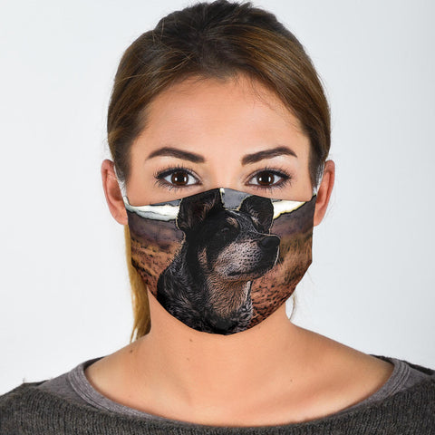 Lovely Australian Cattle Dog Print Face Mask