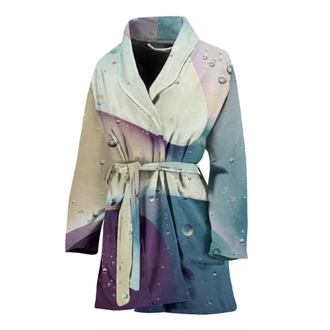 Waterdrop Print Women's Bath Robe