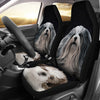 Cute Lhasa Apso Dog Print Car Seat Covers