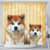 Akita Dog Print Shower Curtains